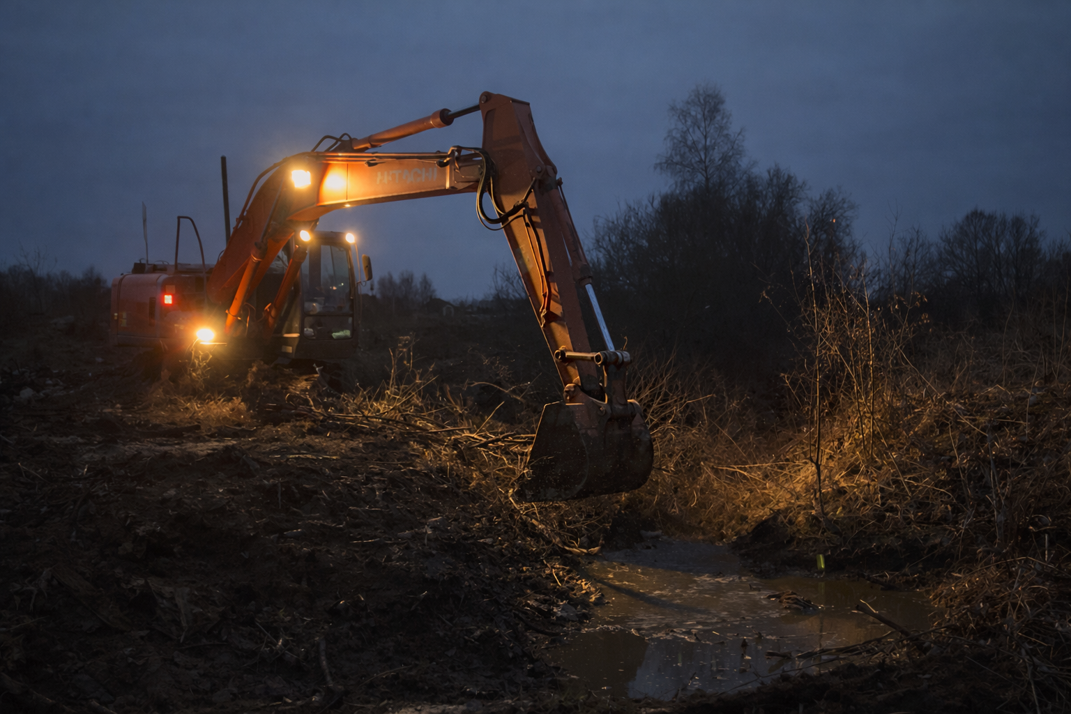 Работа RedHills — проект 17: очистка водоёмов, земляные работы, благоустройство