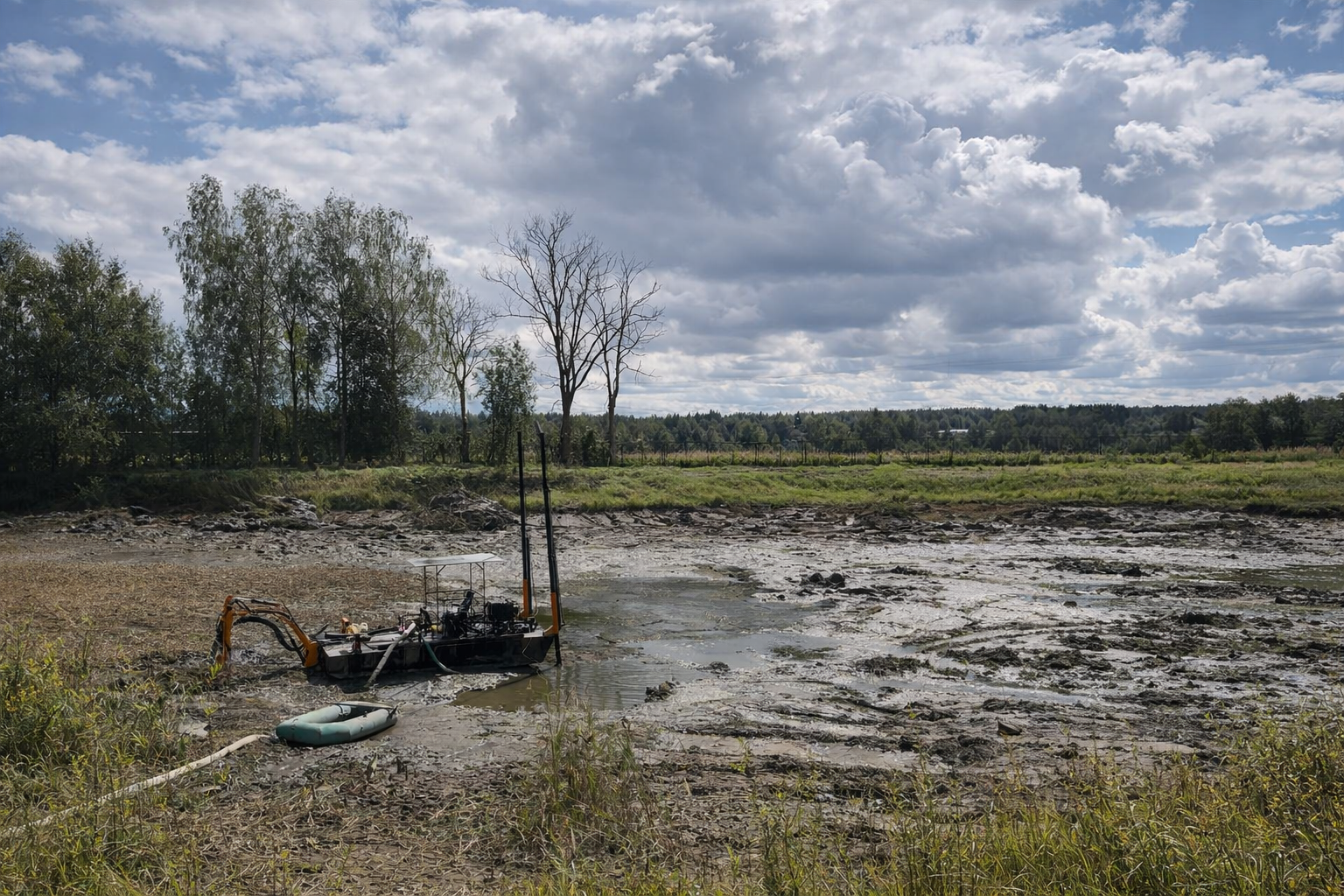 Работа RedHills — проект 9: очистка водоёмов, земляные работы, благоустройство