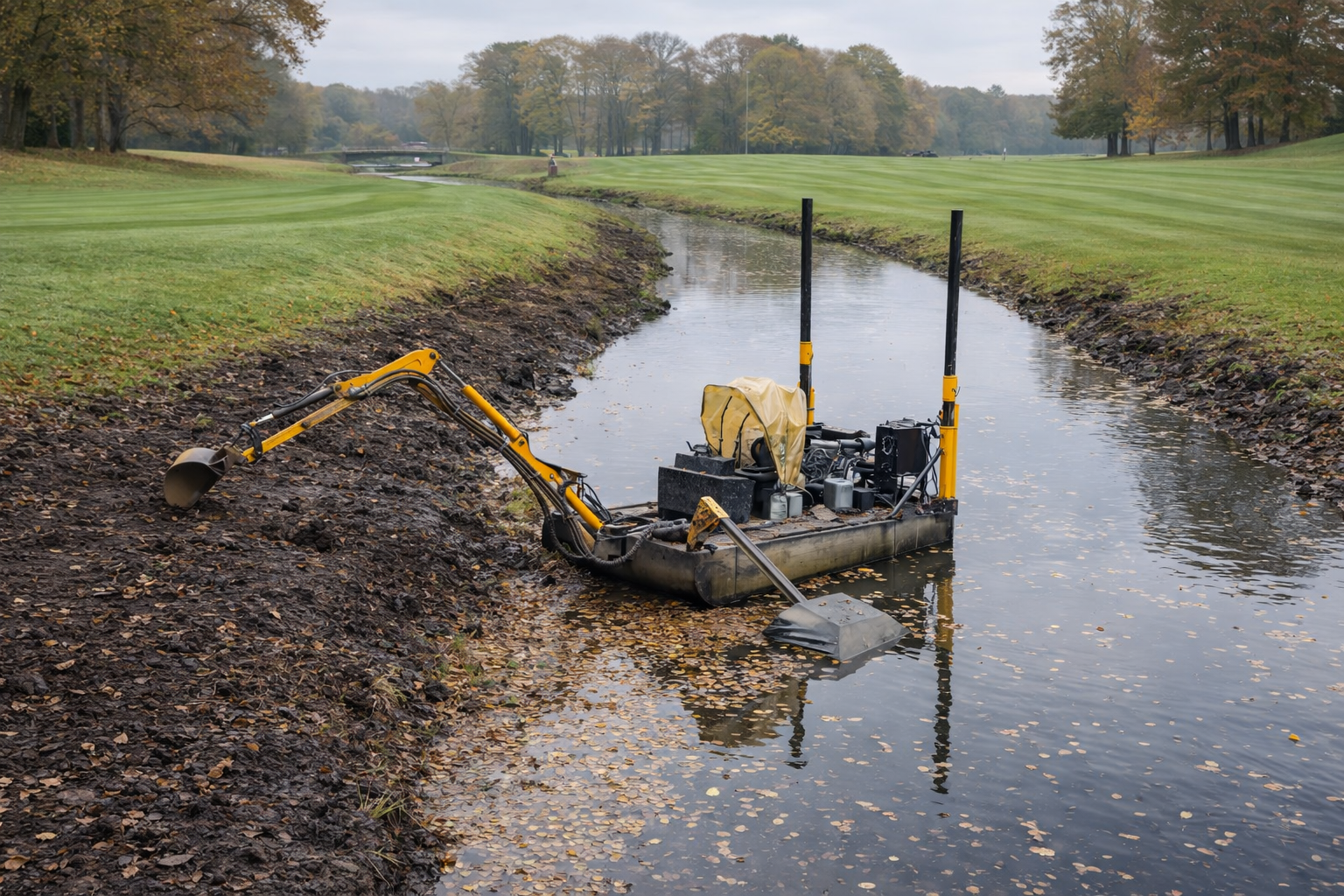 Работа RedHills — проект 14: очистка водоёмов, земляные работы, благоустройство