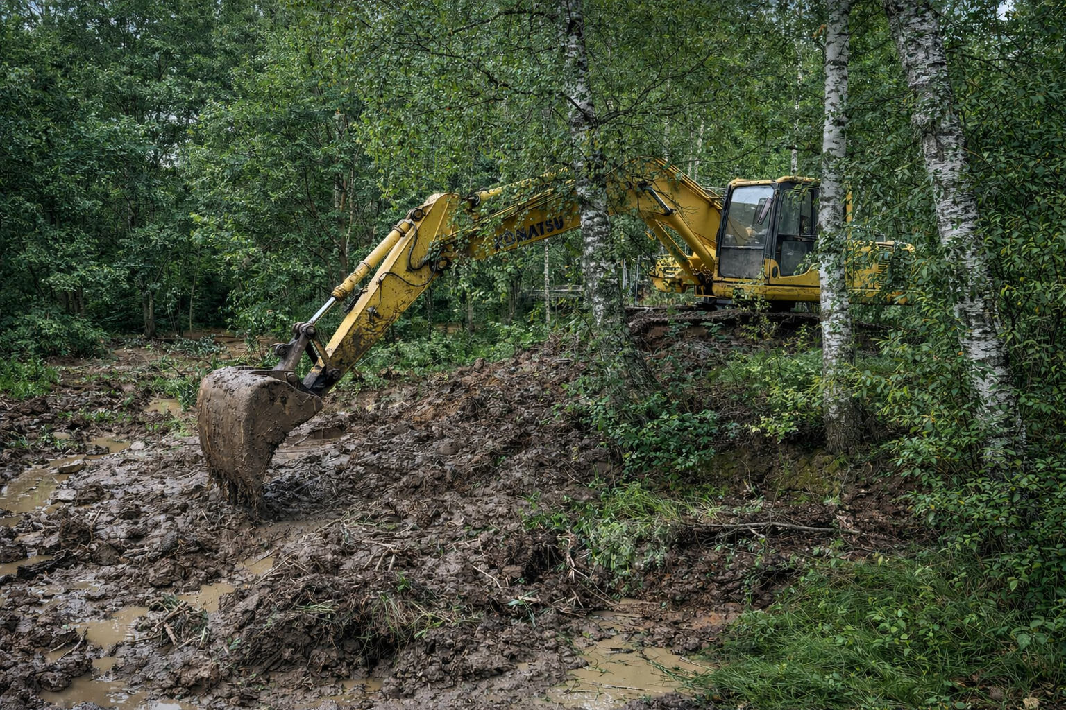 Работа RedHills — проект 37: очистка водоёмов, земляные работы, благоустройство