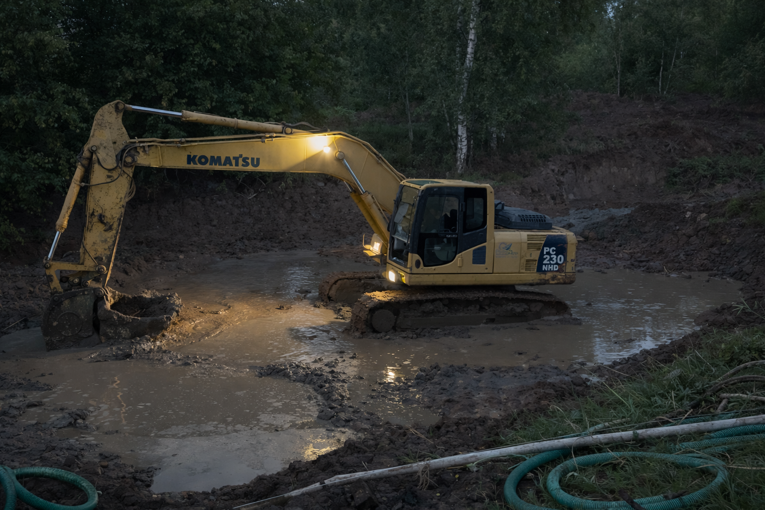 Работа RedHills — проект 33: очистка водоёмов, земляные работы, благоустройство